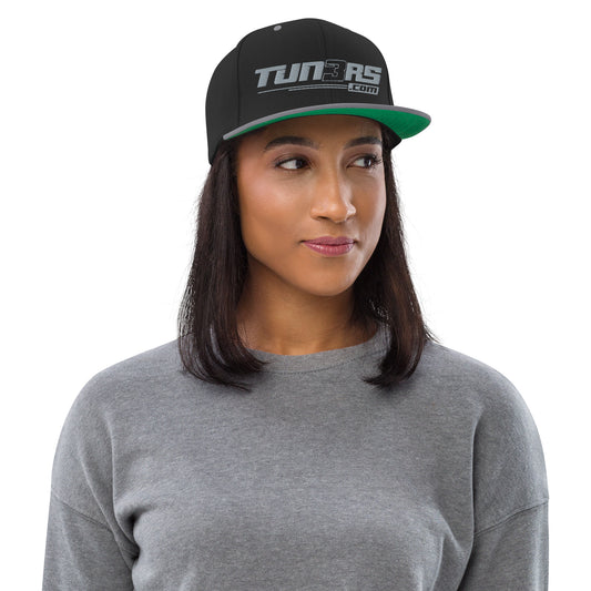 Tun3rs Gray Logo Snapback Hat